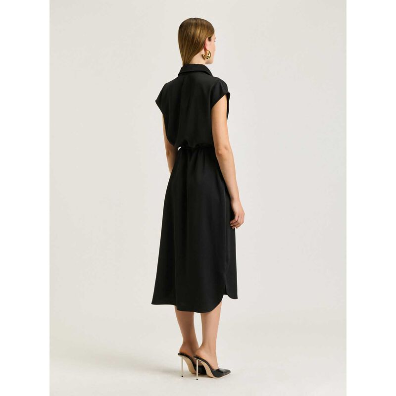 Veronika Maine Crepe Back Satin Shirtdress image number 5